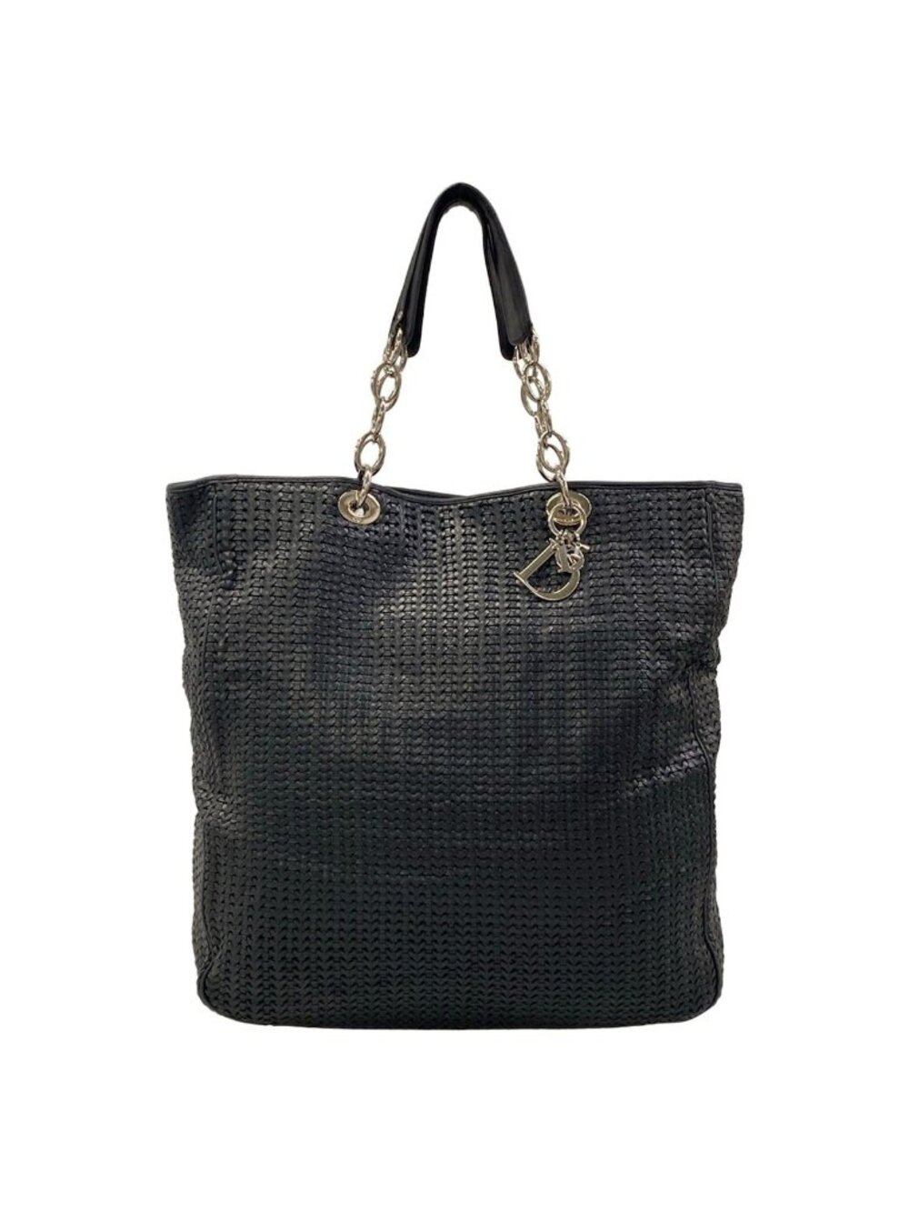 Dior Tote Bag Black Braided Leather